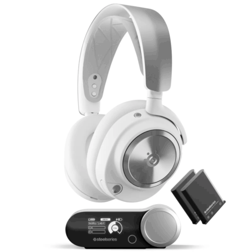 אוזניות גיימינג אלחוטיות לבנות Steelseries Arctis Nova Pro Wireless