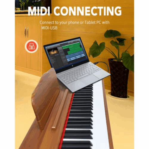 ⁦פסנתר חשמלי רטרו חום LEGRAND LFP700⁩ – תמונה ⁦4⁩