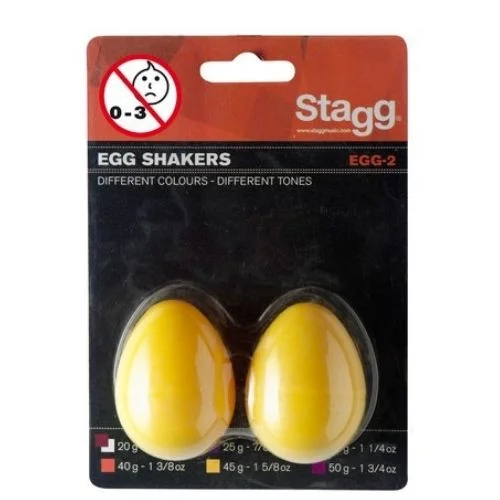 זוג שייקרים ביצה בצבע צהוב Stagg EGG2 YW