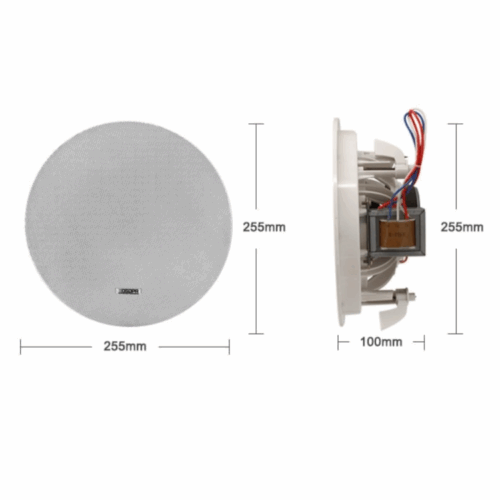 ⁦רמקול שקוע לבן ללא מסגרת 8″ Polman PLM5012⁩ – תמונה ⁦4⁩