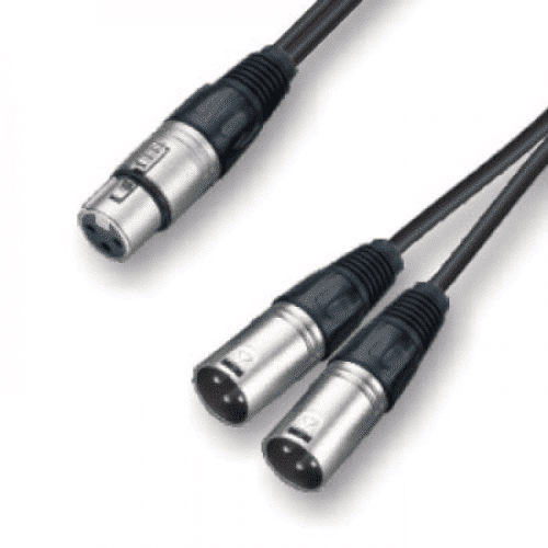 כבל XLR-f – XLR-m X2 אורך 0.2 מטר Roxtone