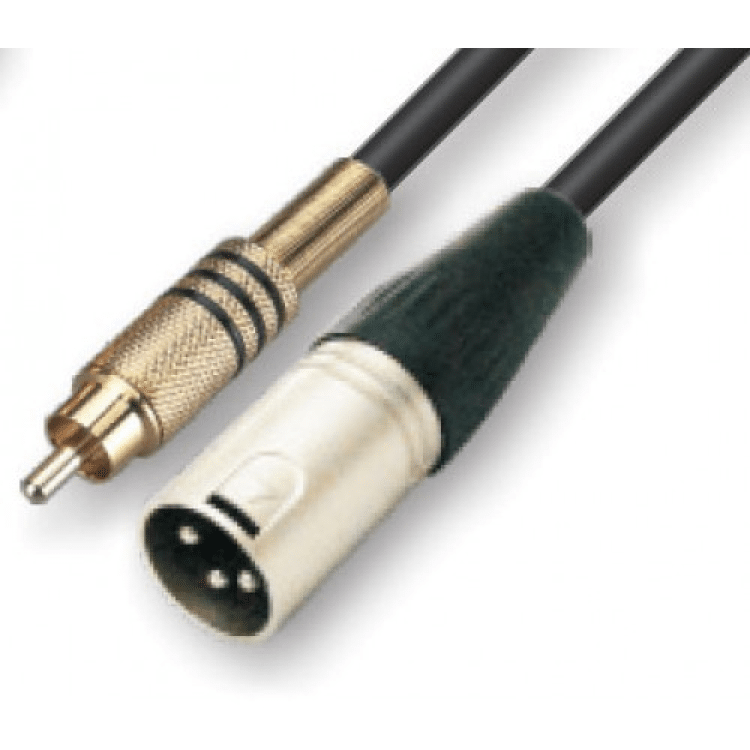 כבל XLR Male – RCA באורך 5 מטר Roxtone