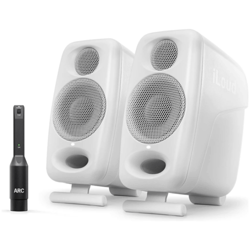 זוג מוניטורים אולפניים לבנים iK Multimedia iLoud Micro Pro
