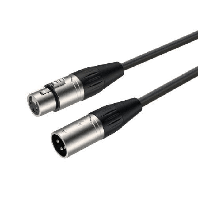 כבל מיקרופון XLR-XLR באורך 0.2 מטר Roxtone