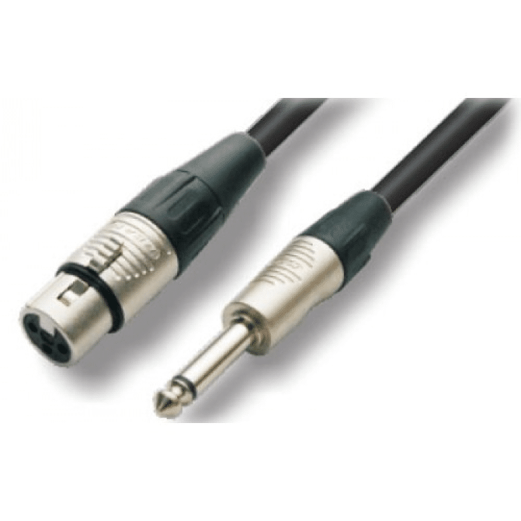 כבל LINE מקצועי XLR-PL באורך 15 מטר Roxtone