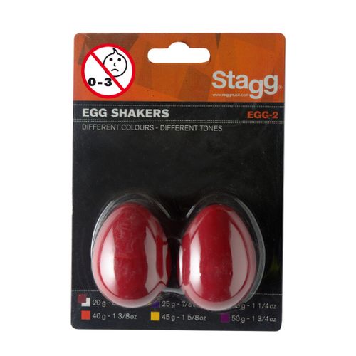 זוג שייקרים ביצה בצבע אדום Stagg EGG2-RD