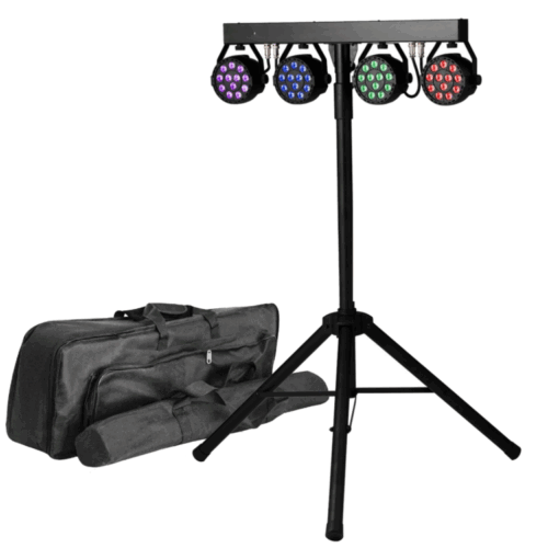סט תאורה תומס לד כולל סטנד ותיקים Shadow PL-31A 18X1W RGBW