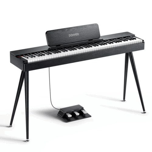 פסנתר חשמלי רהיט בצבע שחור DONNER OURA S100