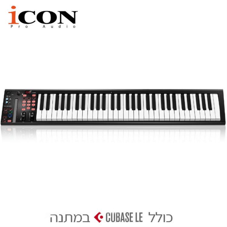 מקלדת שליטה 61 קלידים בשילוב כרטיס קול ICON iKEYBOARD 6S