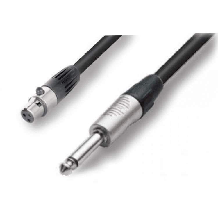 כבל מקצועי MINI XLR F – PL באורך 3 מטר Roxtone