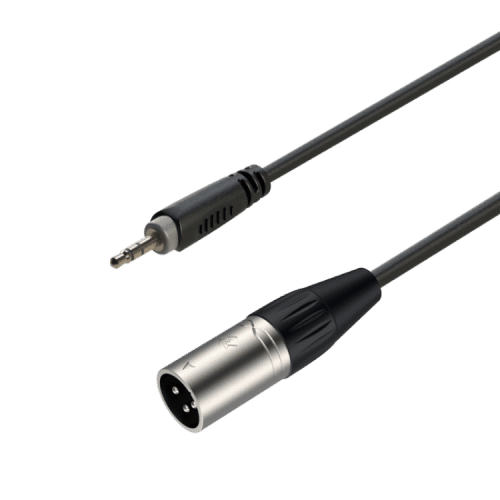 כבל XLR M – PL3.5 באורך 5 מטר Roxtone