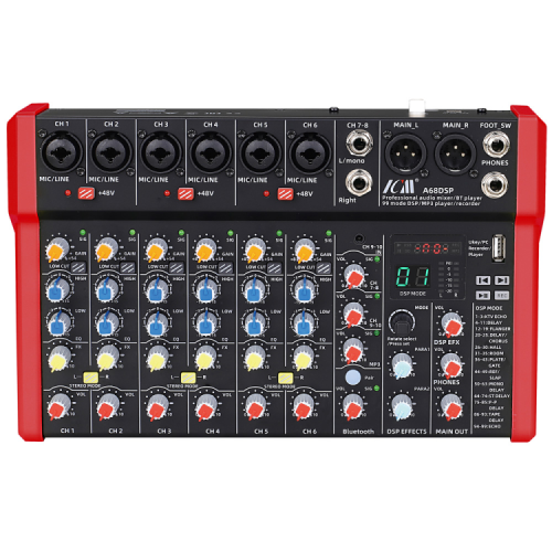 מיקסר 10 ערוצים ICM MIX A68DSP