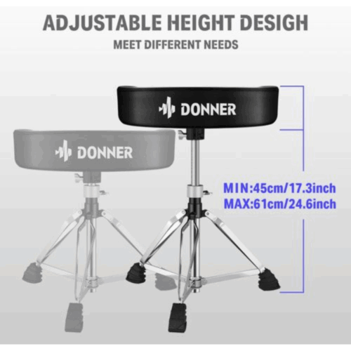⁦כסא תופים מתכוונן  DONNER EC-3019⁩ – תמונה ⁦3⁩