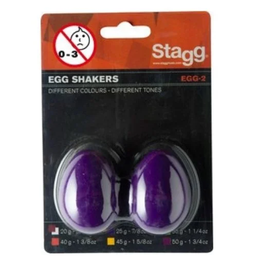 זוג שייקרים ביצה בצבע סגול Stagg EGG-2 PP