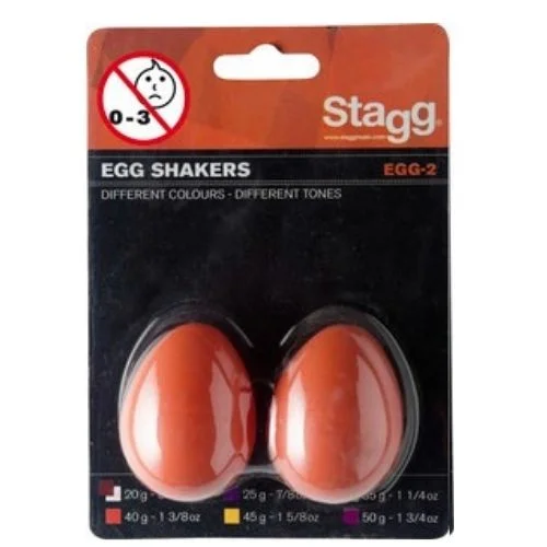 זוג שייקרים ביצה בצבע כתום Stagg EGG2-OR