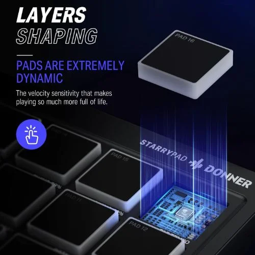 משטח שליטה לאולפן Donner StarryPad DPK-16