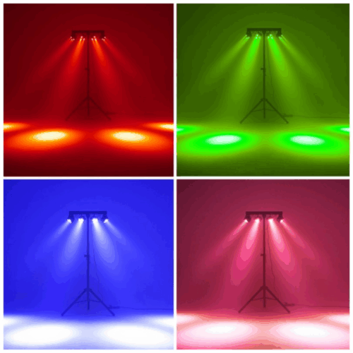 ⁦סט תאורה תומס לד כולל סטנד ותיקים Shadow PL-31A 18X1W RGBW⁩ – תמונה ⁦6⁩