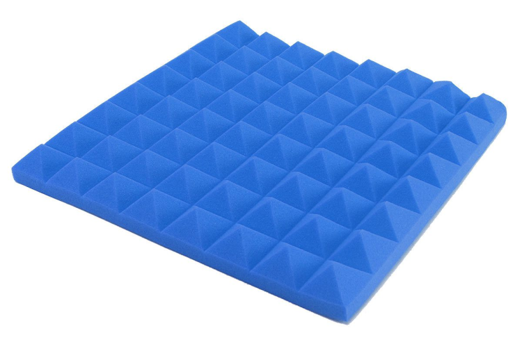 ספוג אקוסטי פרמידה צבע כחול 50x50x5