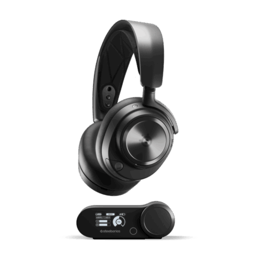 אוזניות גיימינג אלחוטיות שחורות Steelseries Arctis Nova Pro Wireless