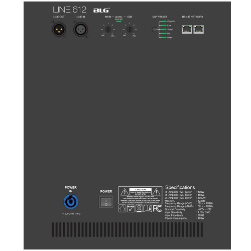 קולונה מוגברת BLG Audio LINE-612