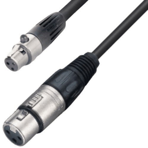 כבל מקצועי XLR – MINI XLR באורך 3 מטר Roxtone