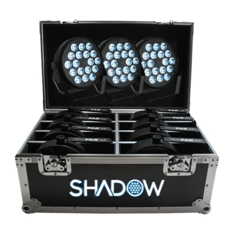 8 פנסי שטיפה בקייס Shadow MOON 270 RGB-WW-UV