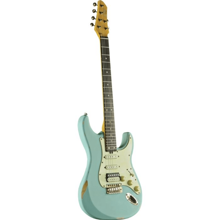 גיטרה חשמלית EKO S-300 Relic Daphne Blue