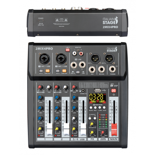 מיקסר 4 ערוצים Italian Stage 2MIX4 PRO