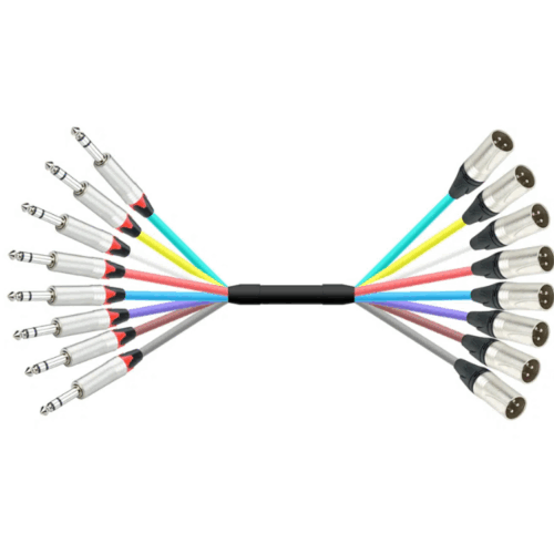 מולטי כבל 9 מטר 8 קוים XLR זכר ל- ABC CABLS PL
