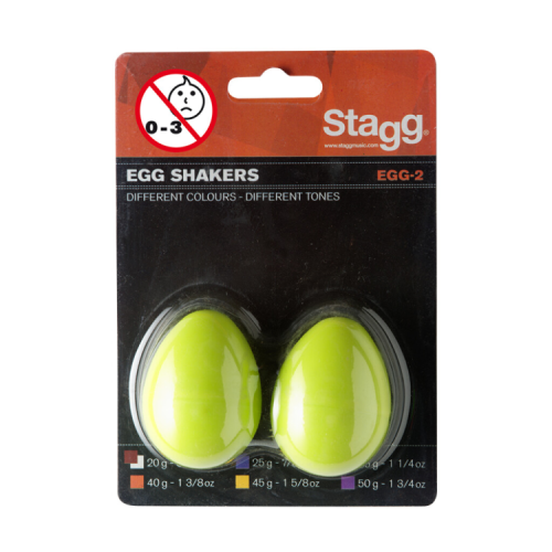 זוג שייקרים ביצה בצבע ירוק Stagg EGG2-GR